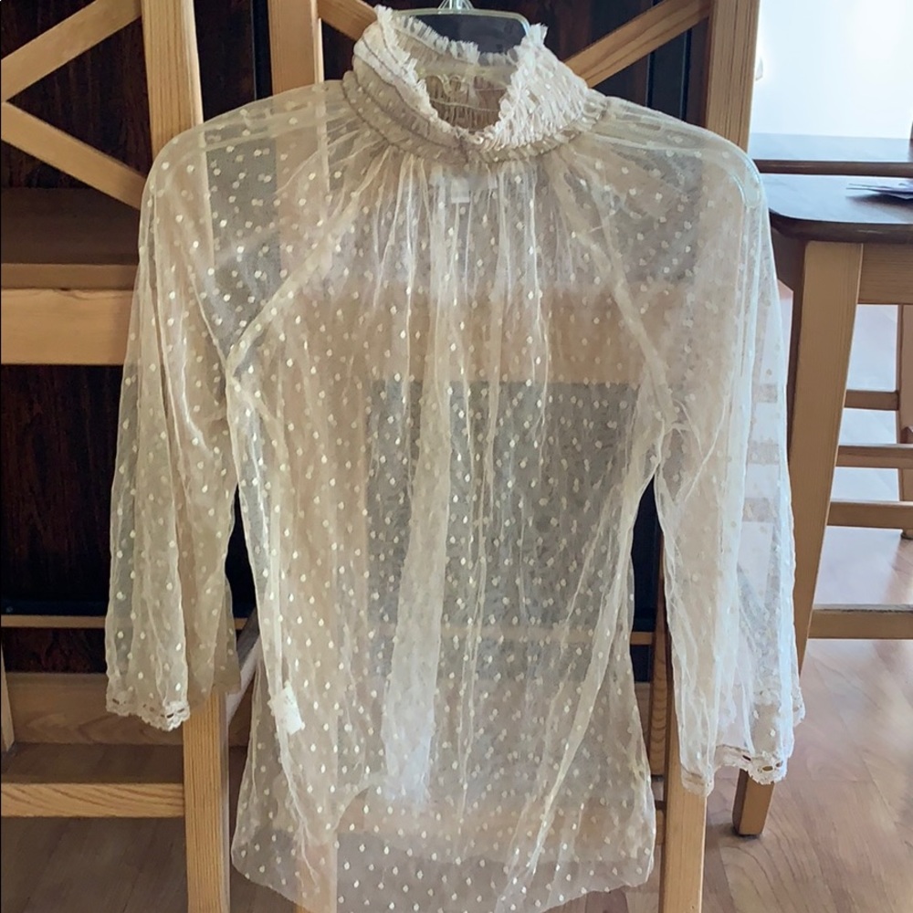 Symmetry see through blouse